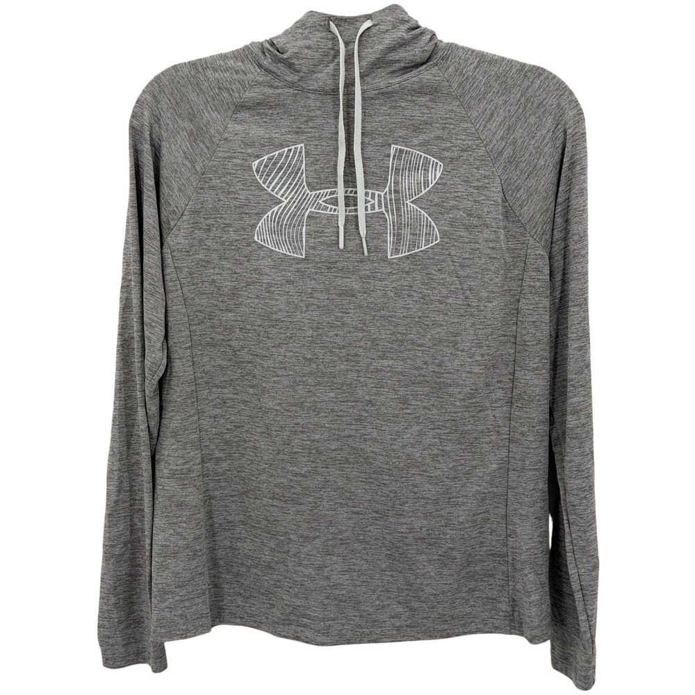 Under Armour Hoodie Women Medium Gray HeatGear Fitness Gym Workout Active Sporty